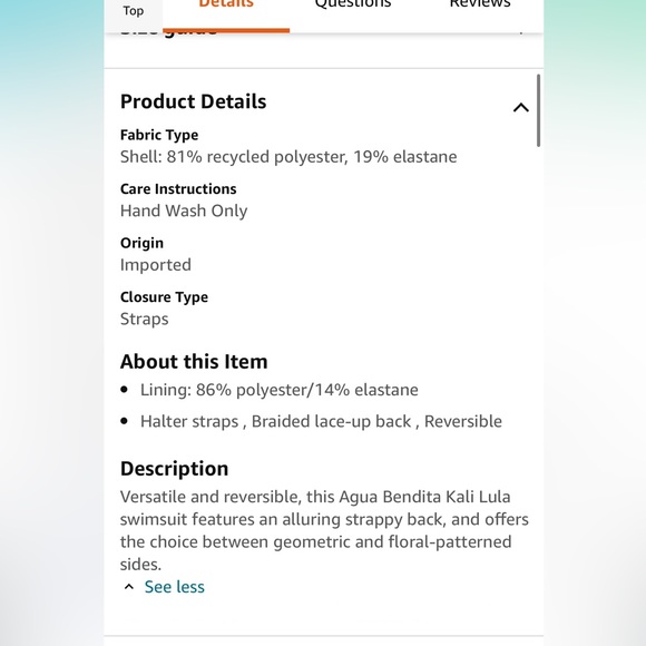 Agua bendita NEVER BEEN WORN one piece size M - Picture 6 of 9